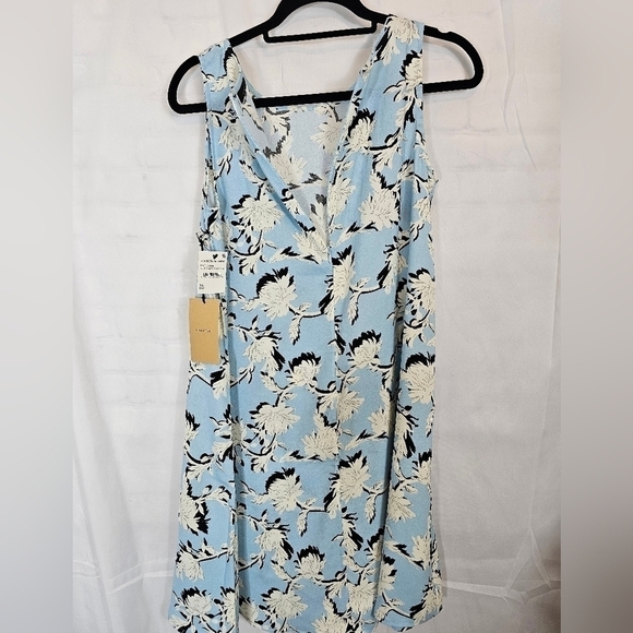 HALOGEN size XS light blue floral print sleeveless dress NWT - Picture 5 of 5